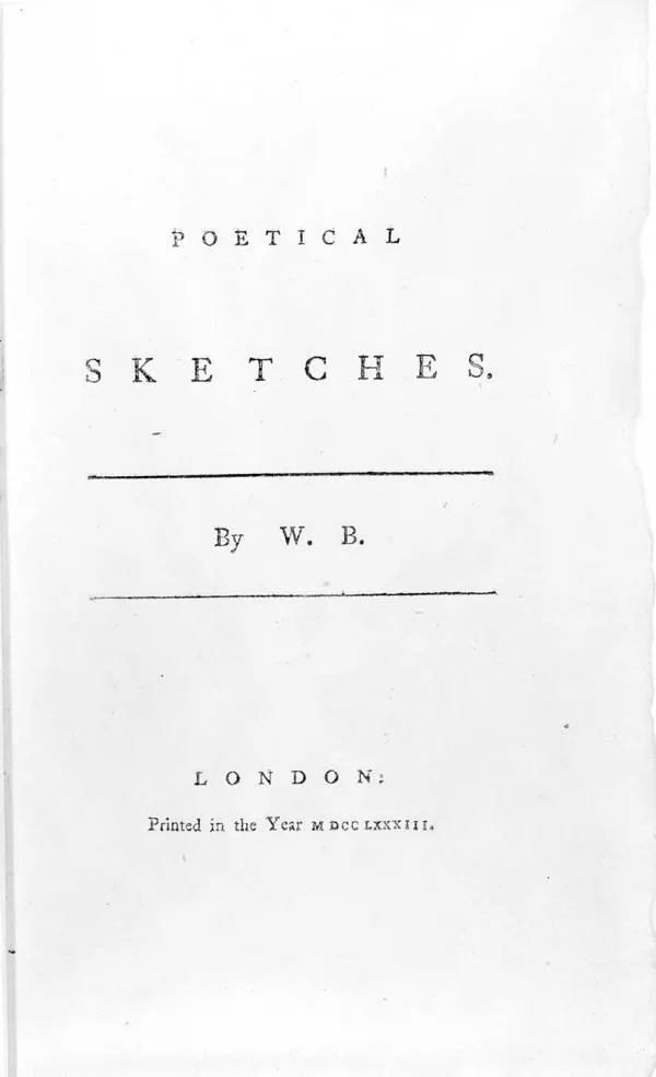 Cover of Poetical Sketches