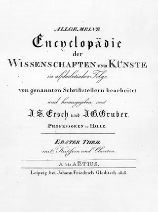 Cover of Allgemeine Encyclopädie der Wissenschaften und Künste