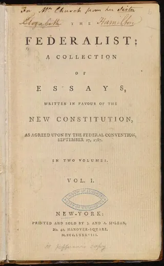 Cover of The Federalist papers