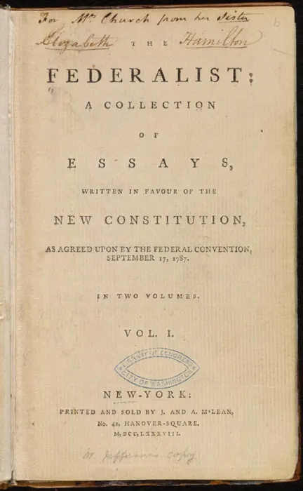Cover of The Federalist papers