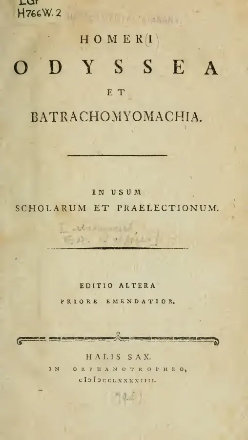 Cover of Batrachomyomachia