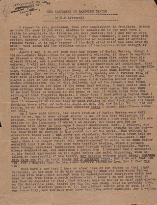 Cover of The Statement of Randolph Carter