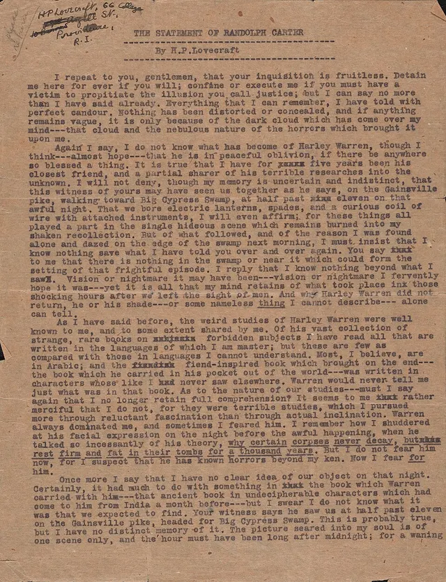 Cover of The Statement of Randolph Carter