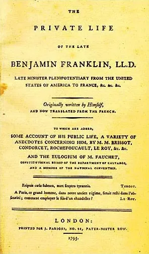 Cover of The Autobiography of Benjamin Franklin