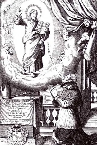Cover of Cvnevs prophetarvm de Christo salvatore mvndi et eivs evangelica veritate, italice et epirotice contexta, et in duas partes diuisa a Petro Bogdano Macedone, Sacr. Congr. de Prop. Fide alvmno, Philosophiae & Sacrae Theologiae Doctore, olim Episcopo Scodrensi & Administratore Antibarensi, nunc vero Archiepiscopo Scvporvm ac totivs regni Serviae Admi