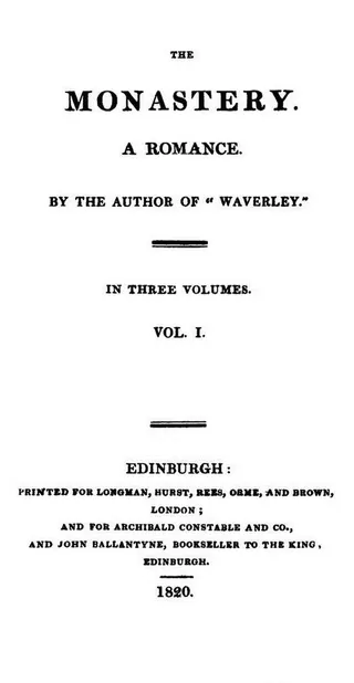Cover of The Monastery: a Romance