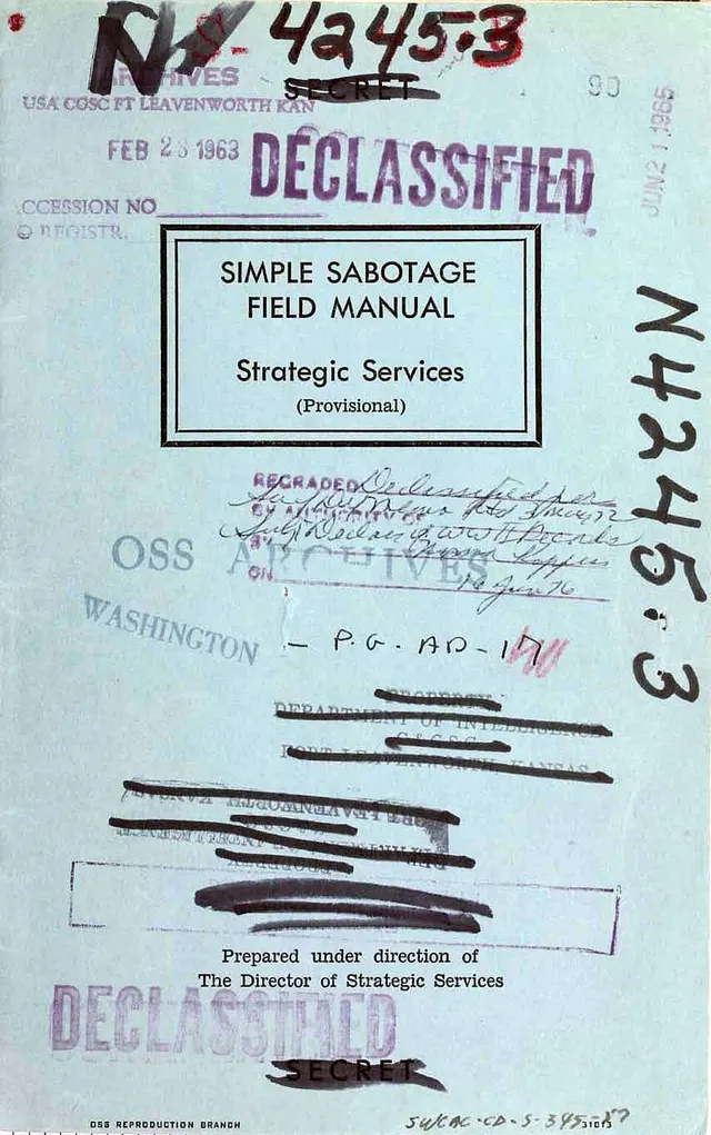 Cover of Simple Sabotage Field Manual