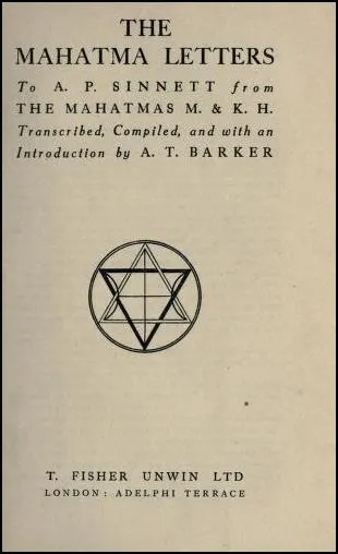 Cover of The Mahatma Letters to A.P. Sinnett