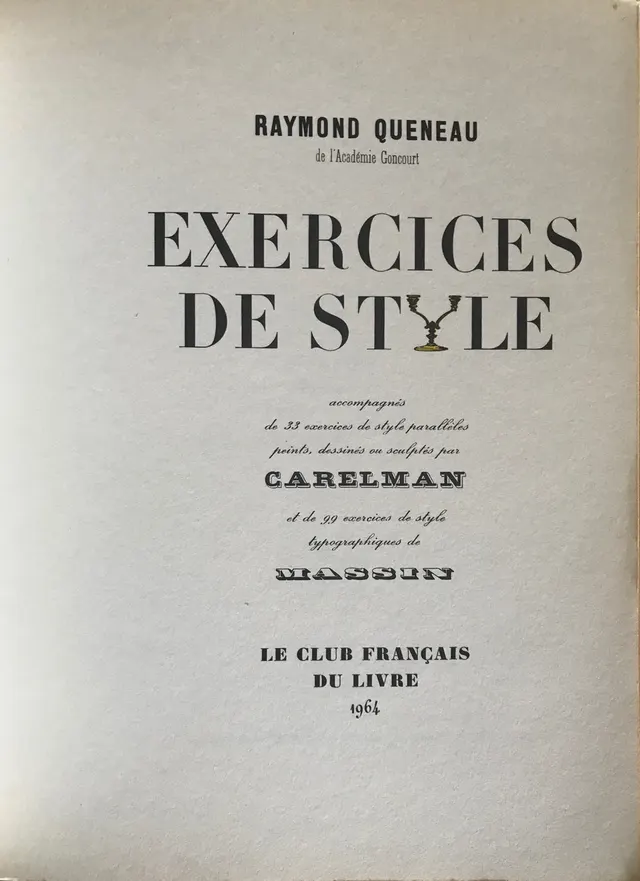 Cover of Exercices de style