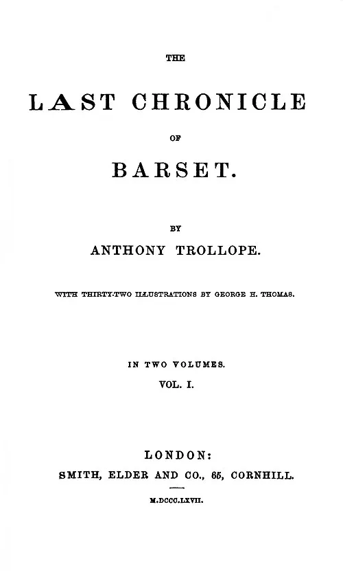Cover of The Last Chronicle of Barset