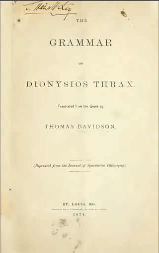 Cover of The Art of Grammar