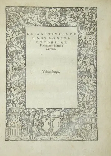 Cover of De captivitate Babylonica ecclesiae, praeludium
