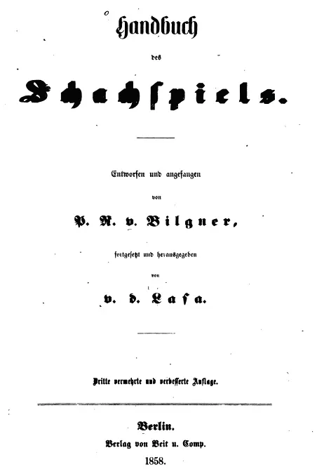 Cover of Handbuch des Schachspiels