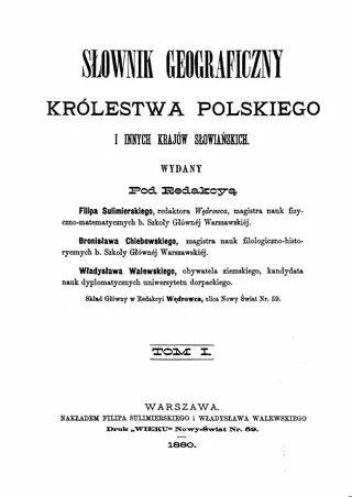Cover of Geographical Dictionary of the Kingdom of Poland