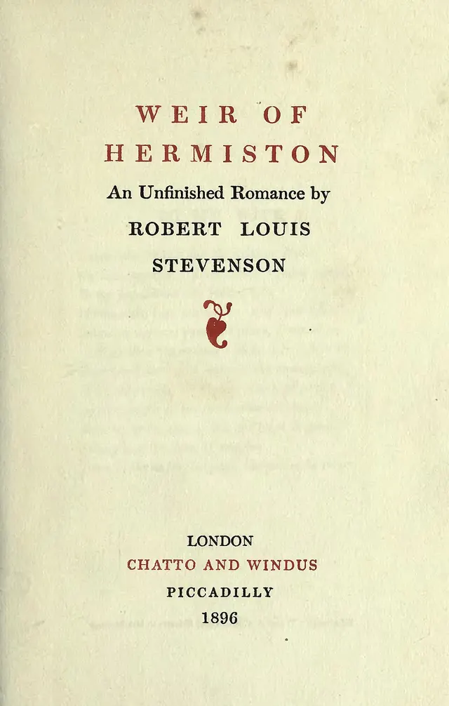 Cover of Weir of Hermiston