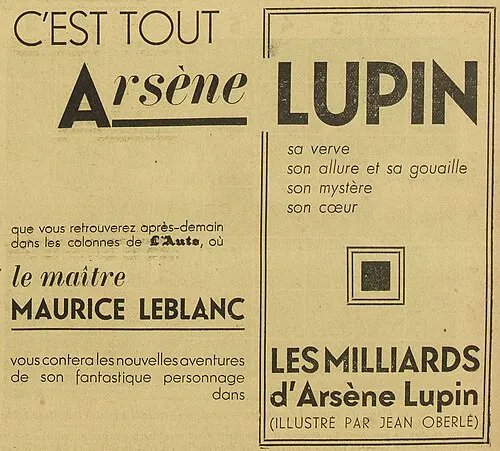 Cover of The Billions of Arsène Lupin