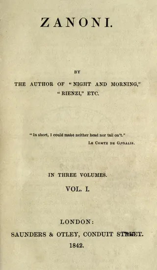 Cover of Zanoni