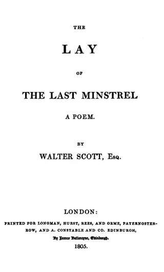 Cover of The Lay of the Last Minstrel
