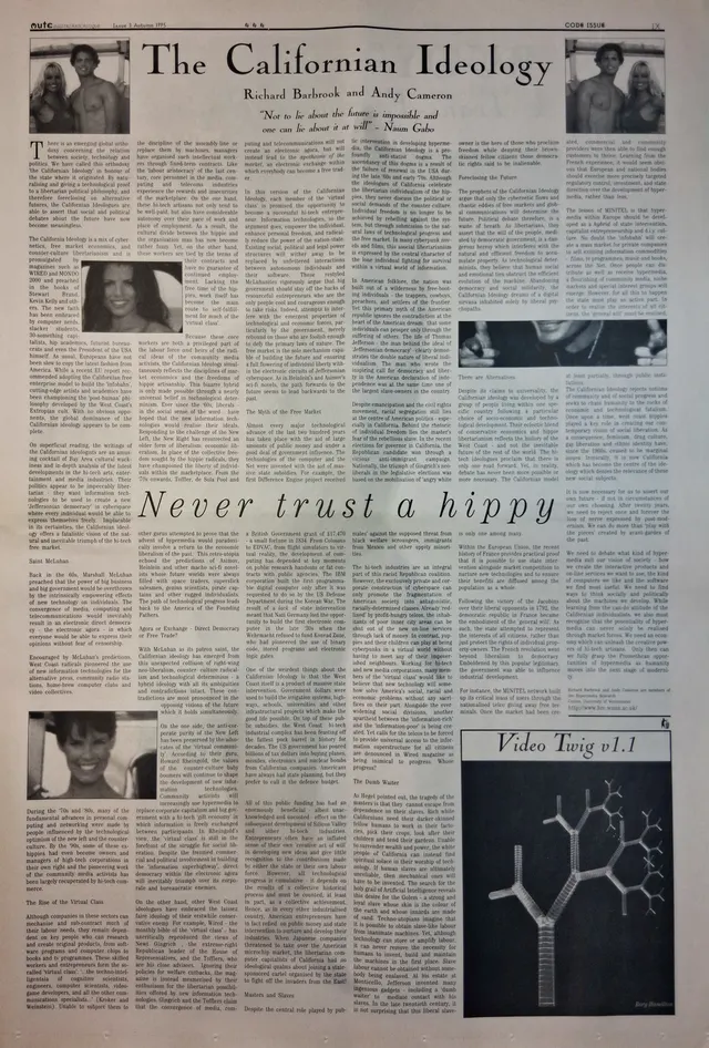 Cover of The Californian Ideology