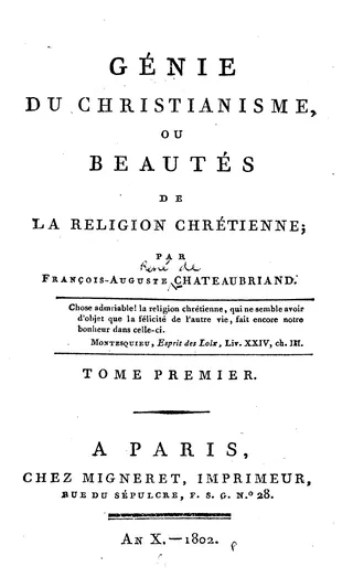 Cover of The Genius of Christianity