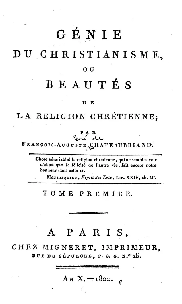 Cover of The Genius of Christianity