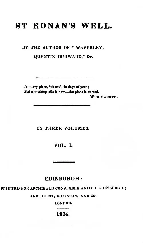 Cover of St. Ronan's Well