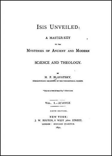 Cover of Isis Unveiled