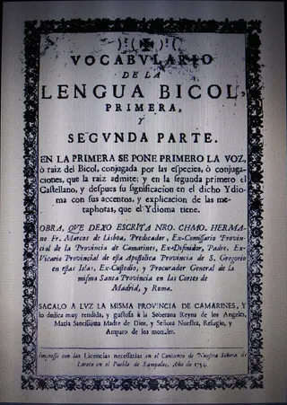 Cover of Vocabulario de la Lengua Bicol