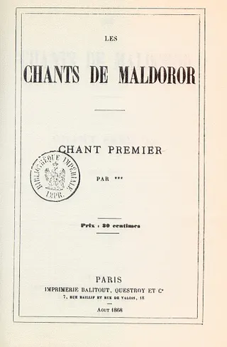 Cover of Les chants de Maldoror
