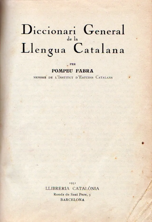 Cover of Diccionari general de la llengua Catalana