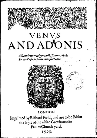 Cover of Venvs and Adonis