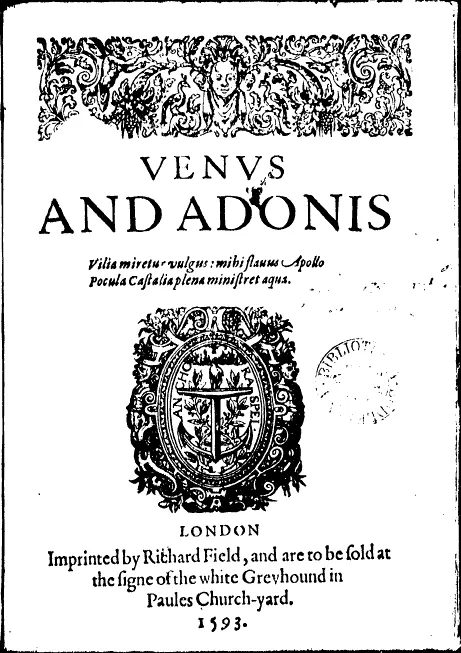 Cover of Venvs and Adonis