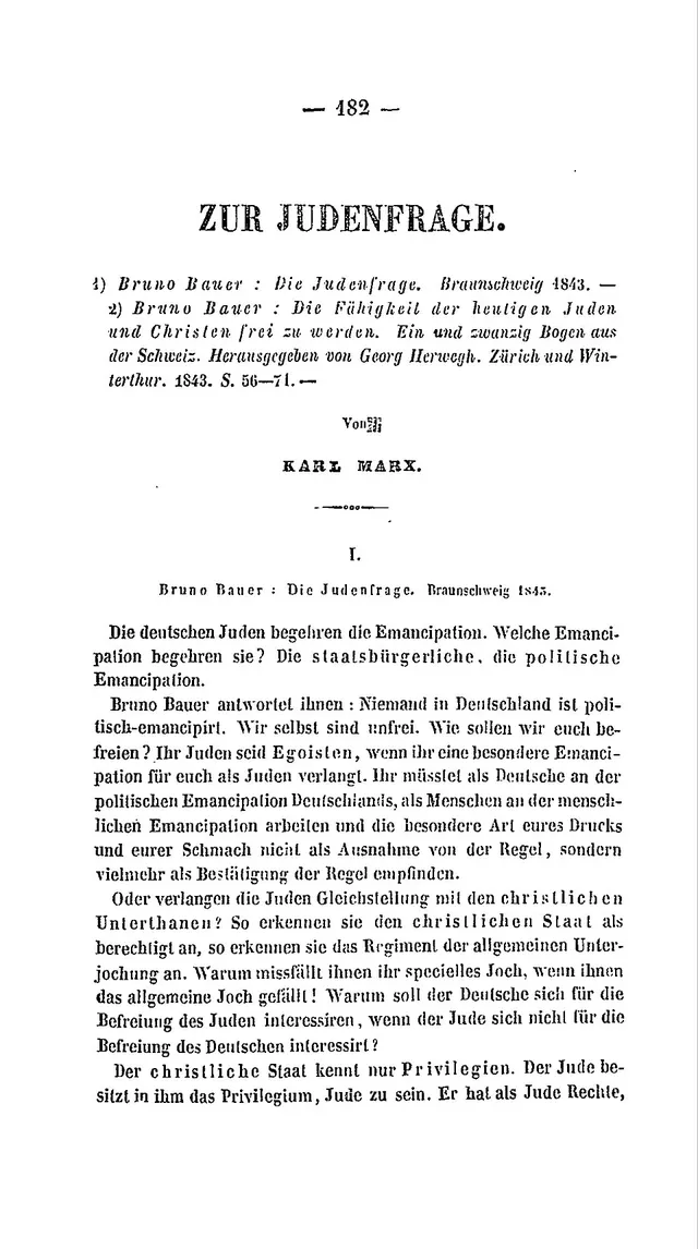 Cover of Zur Judenfrage