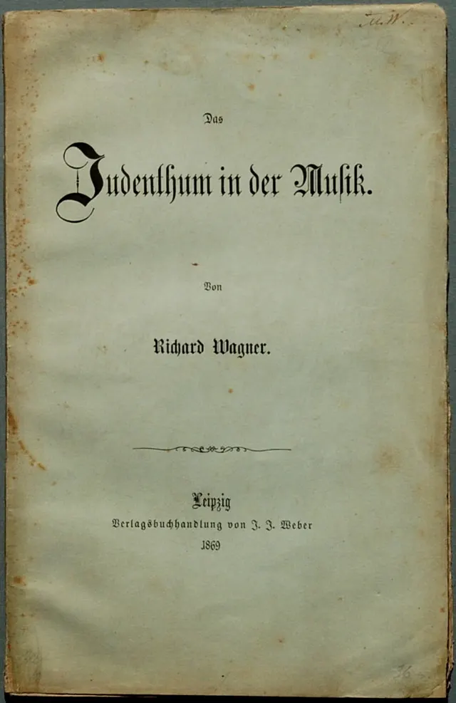 Cover of Das Judenthum in der Musik