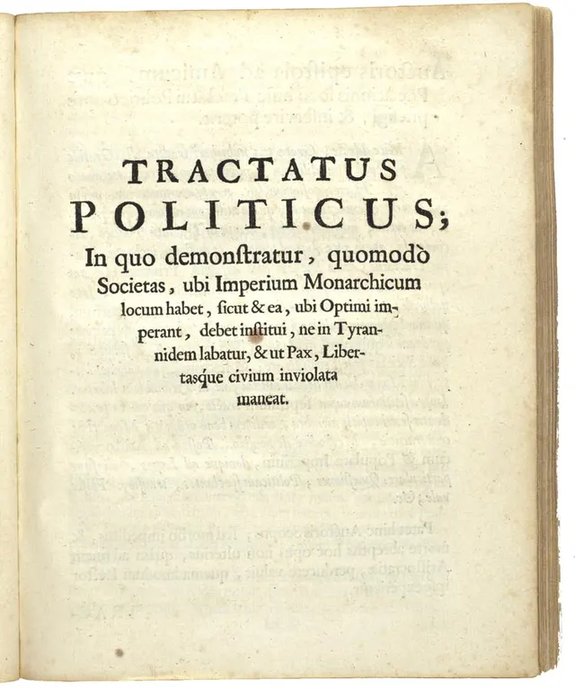Cover of Tractatus Politicus