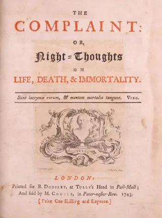 Cover of The Complaint: or, Night-Thoughts on Life, Death, & Immortality