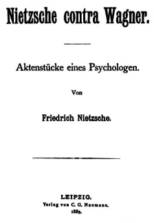 Cover of Nietzsche contra Wagner