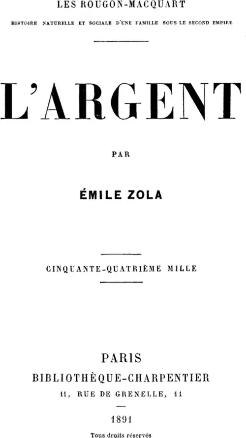 Cover of L'Argent