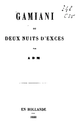 Cover of Gamiani