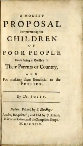 Cover of A modest proposal