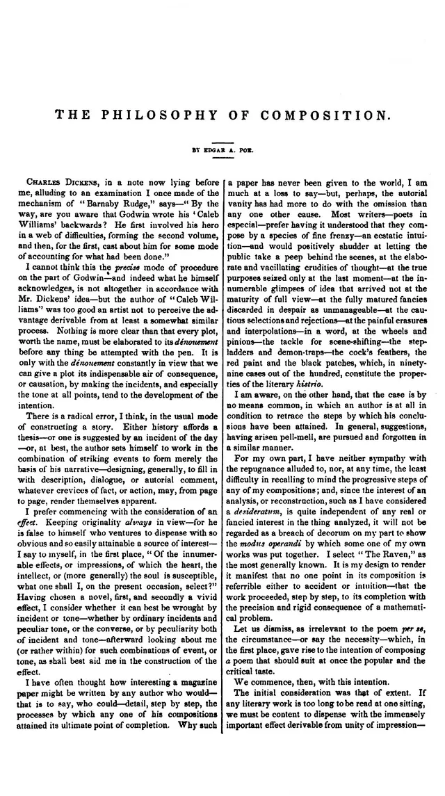 Cover of The Philosophy of Composition