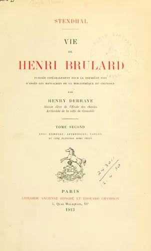 Cover of The life of Henry Brulard