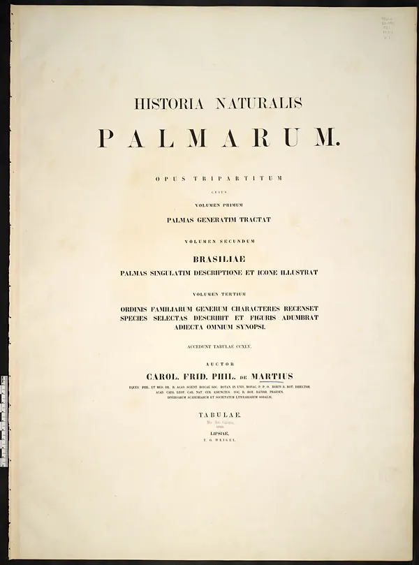 Cover of Historia Naturalis Palmarum
