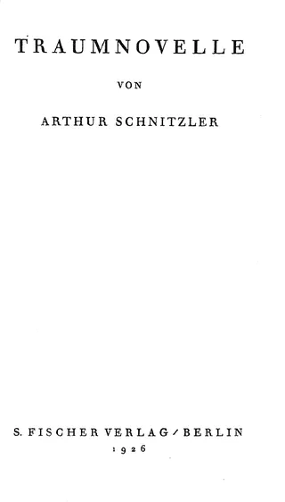 Cover of Traumnovelle