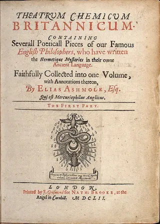 Cover of Theatrum Chemicum Britannicum