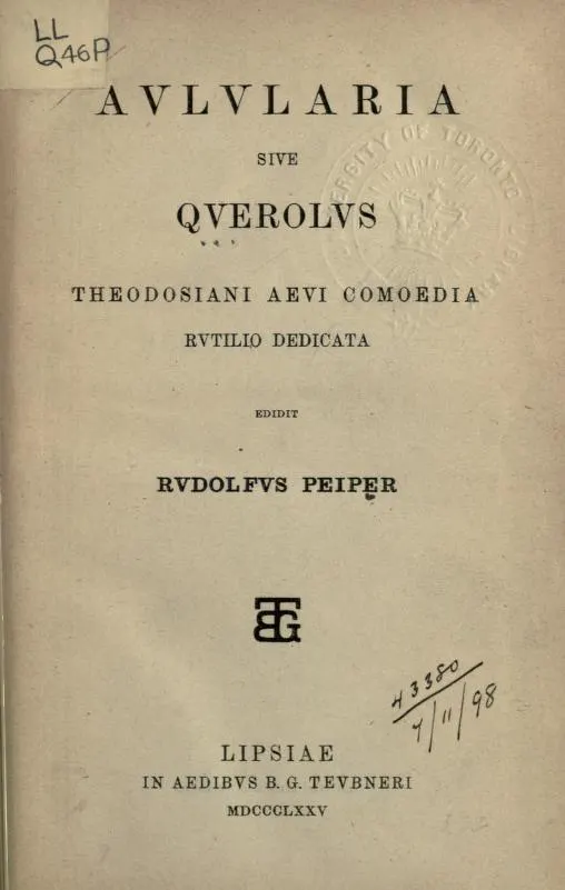 Cover of Querolus
