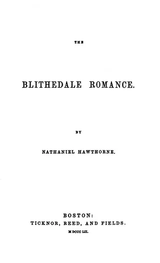 Cover of The Blithedale Romance