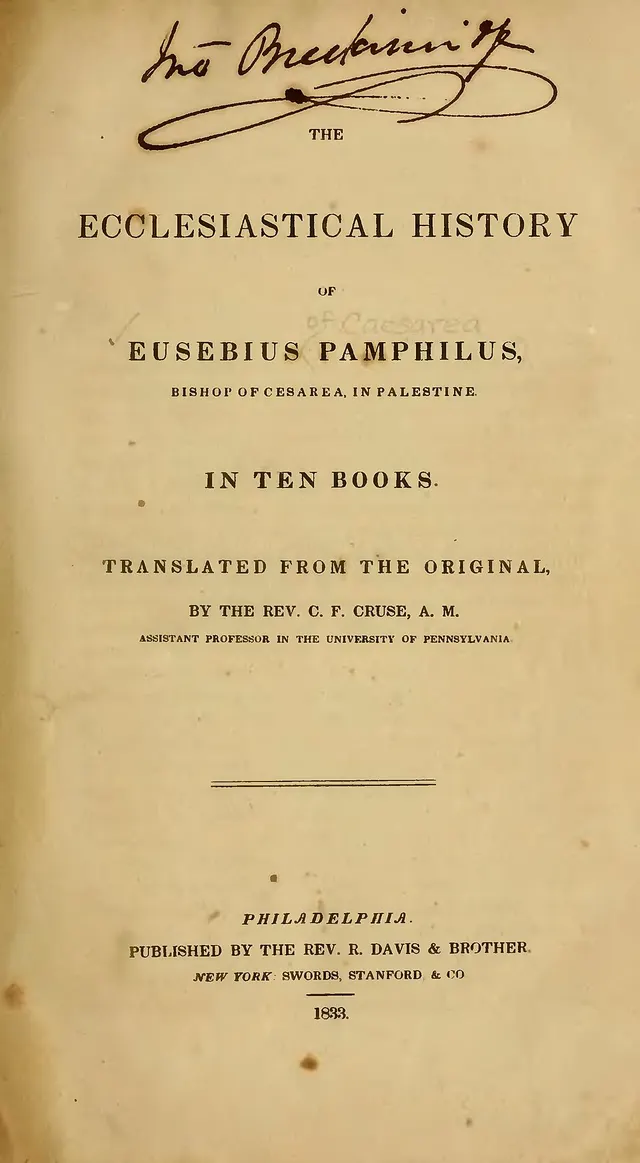 Cover of Church History