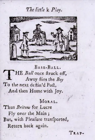 Cover of A Little Pretty Pocket‐Book, Intended for the Inſtruction and Amuſement of Little Maſter Tommy, and Pretty Miſs Polly.
