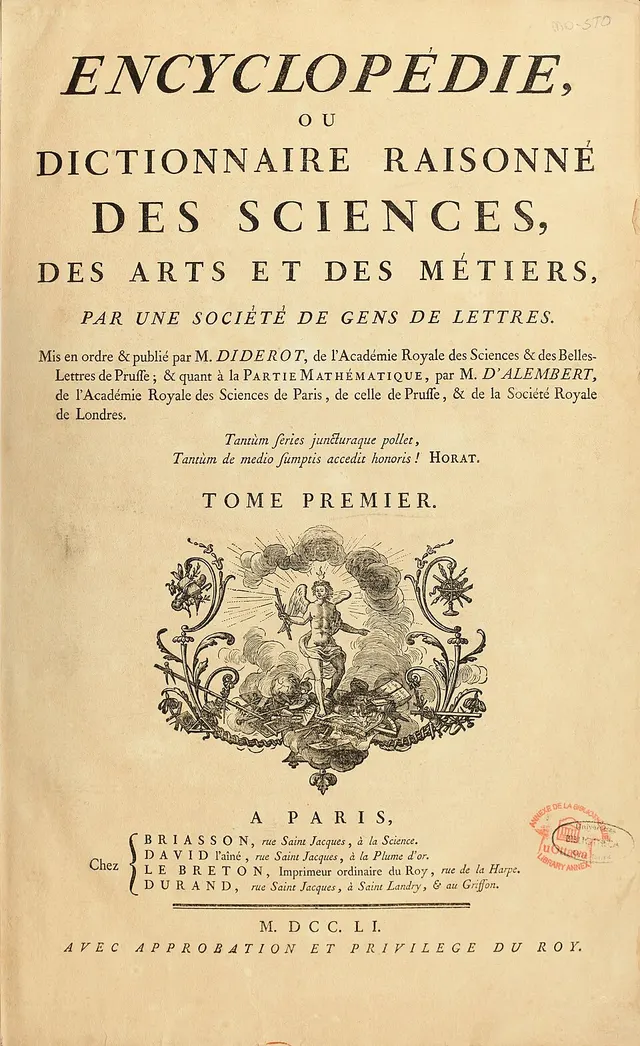 Cover of Encyclopédie
